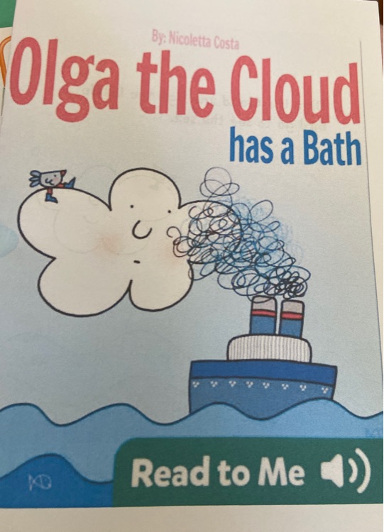 Olga the cloud has a bath