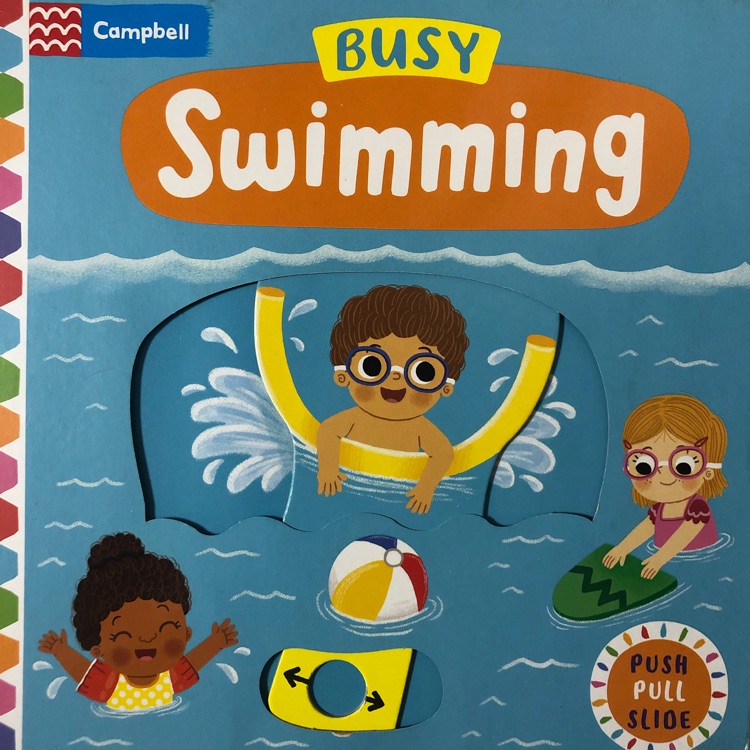 英文原版 Busy Swimming忙碌的游泳池低幼啟蒙探索世界