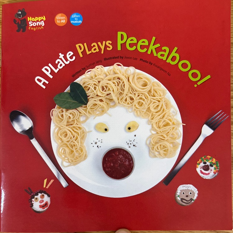A plate plays peekaboo