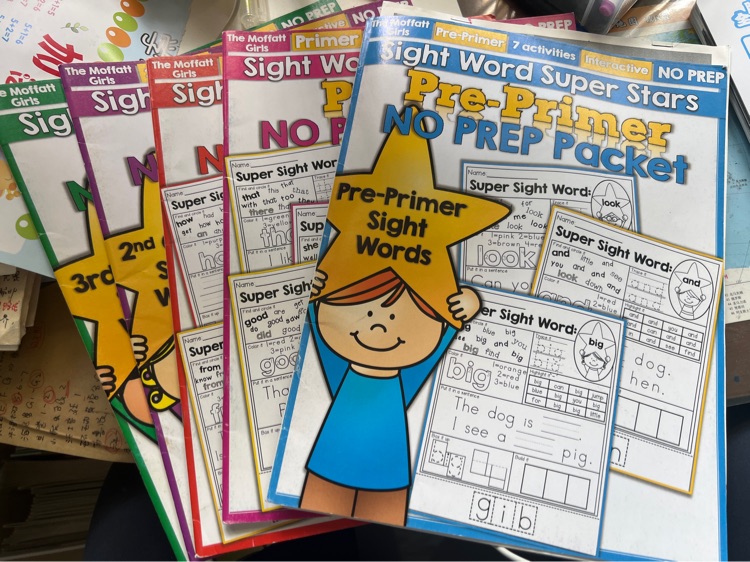 Sight word super stars spre- primer