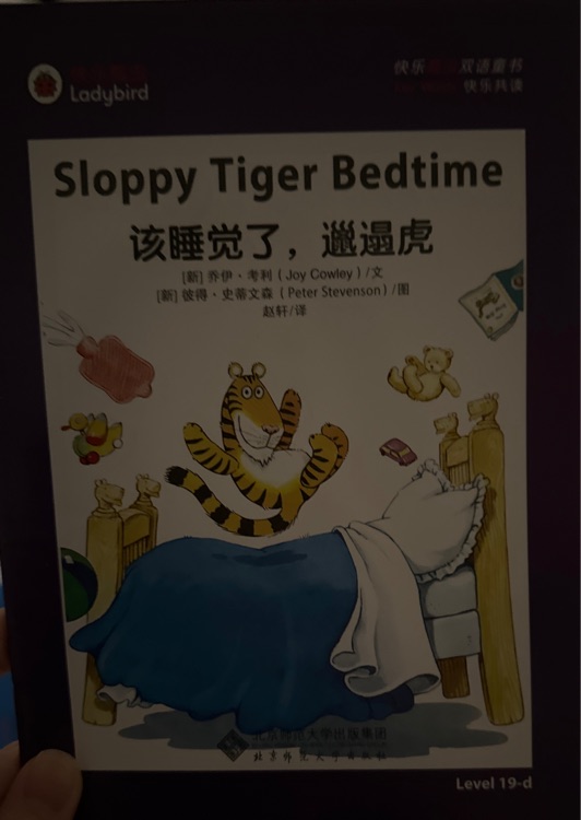 Sloppy tiger bedtime