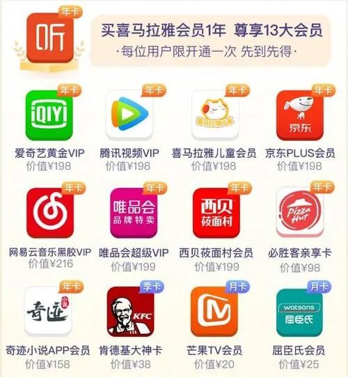 喜马拉雅会员买1