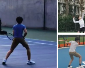 儿子学网球7年后