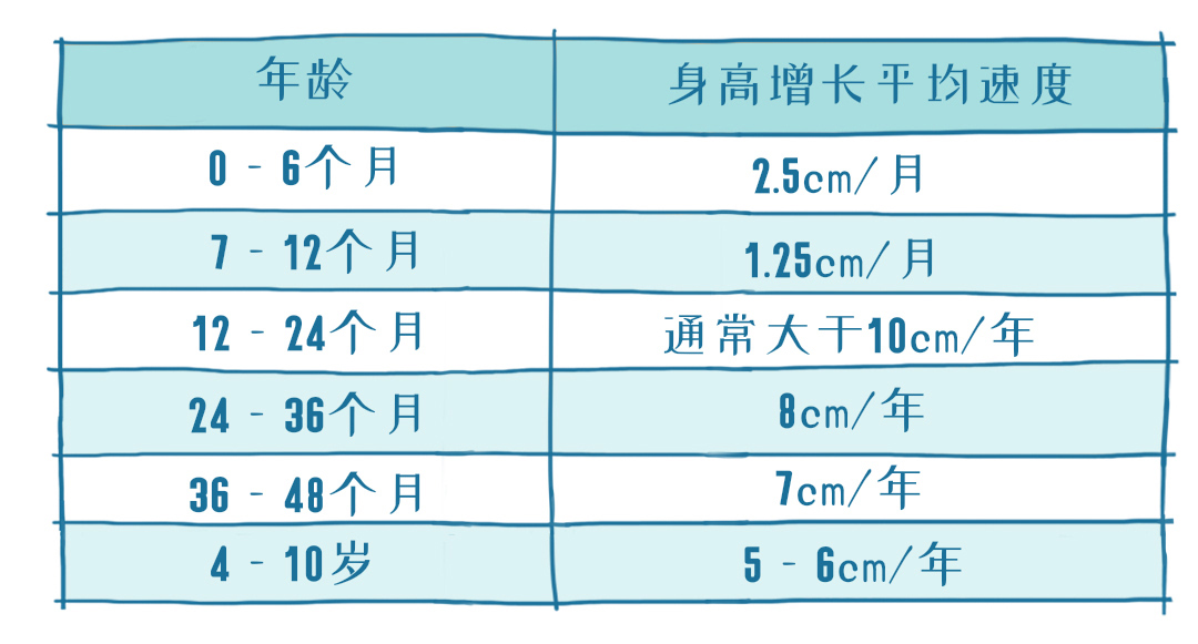 最新兒童身高標準