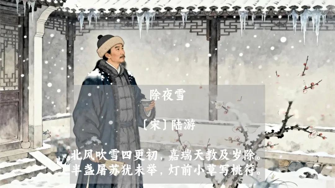 以陆游的《除夜雪