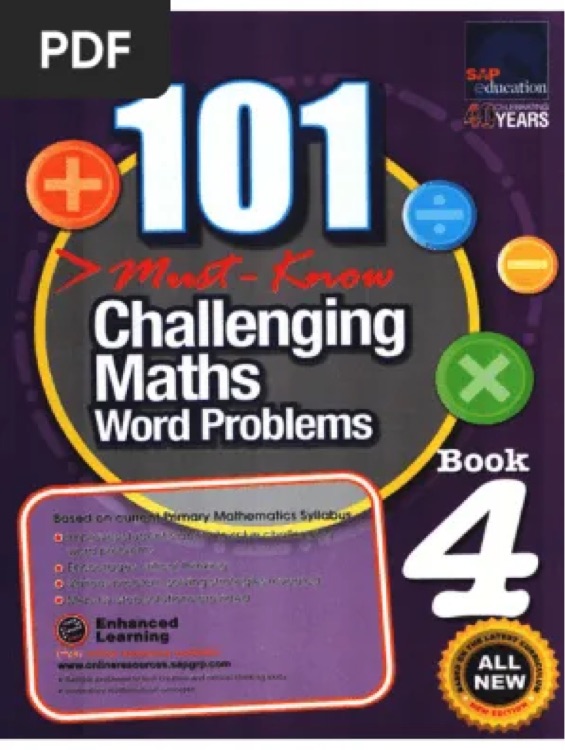 101 Must Know Challenging Maths Word Problems Book 4