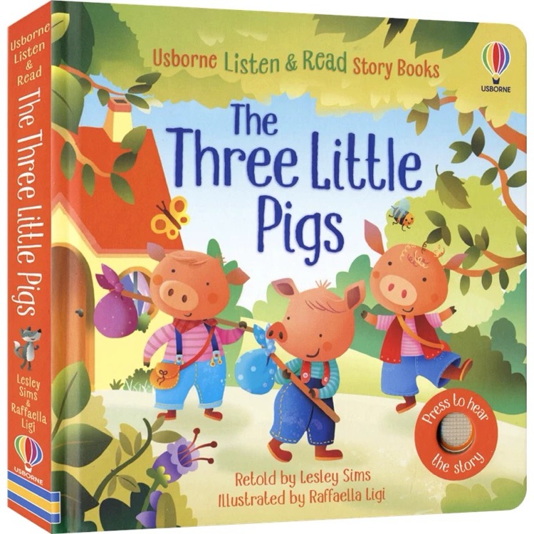 The Three Little Pigs 童話故事發(fā)聲書低幼啟蒙觸摸發(fā)聲書圖畫故事書