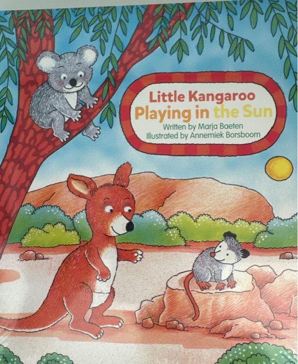 little kangaroo playing in the sun