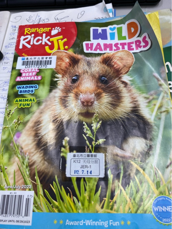 Ranger rick jr. wild hamsters