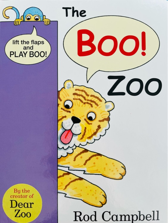 英文原版 The Boo Zoo 紙板翻翻書 幼兒認知啟蒙學習英語啟蒙書 親愛的動物園 Dear Zoo 同作者 Rod Campbell . 綠山墻圖書