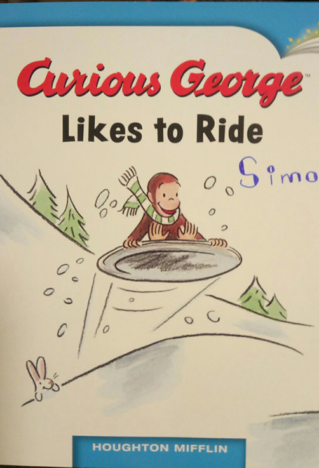 Curious george. likes to ride.