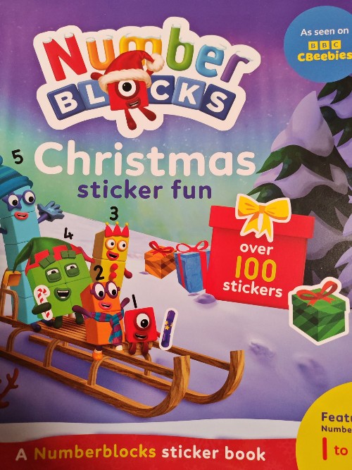 Number Blocks Christmas sticker fun