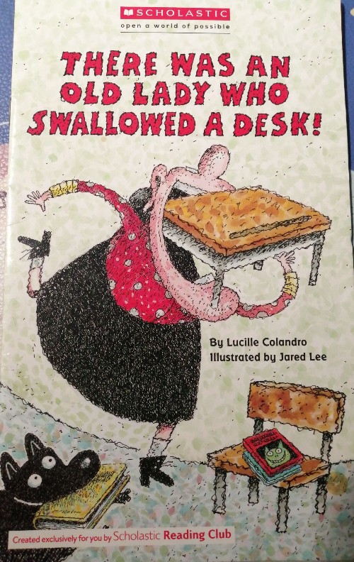 There was an old lady who swallowed a desk