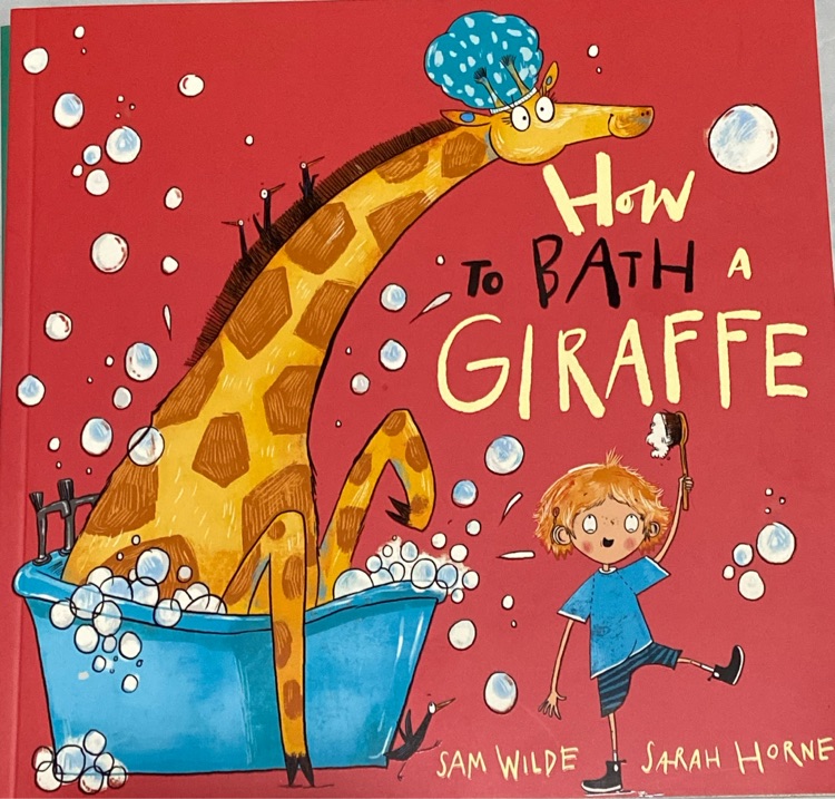 How to bath a giraffe