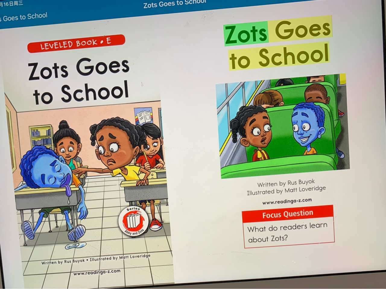 Zots goes to school