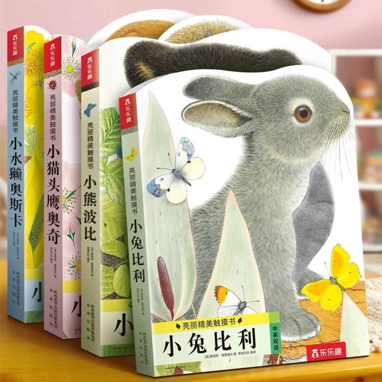 樂(lè)樂(lè)趣 幼兒早教觸摸書(shū)4冊(cè)