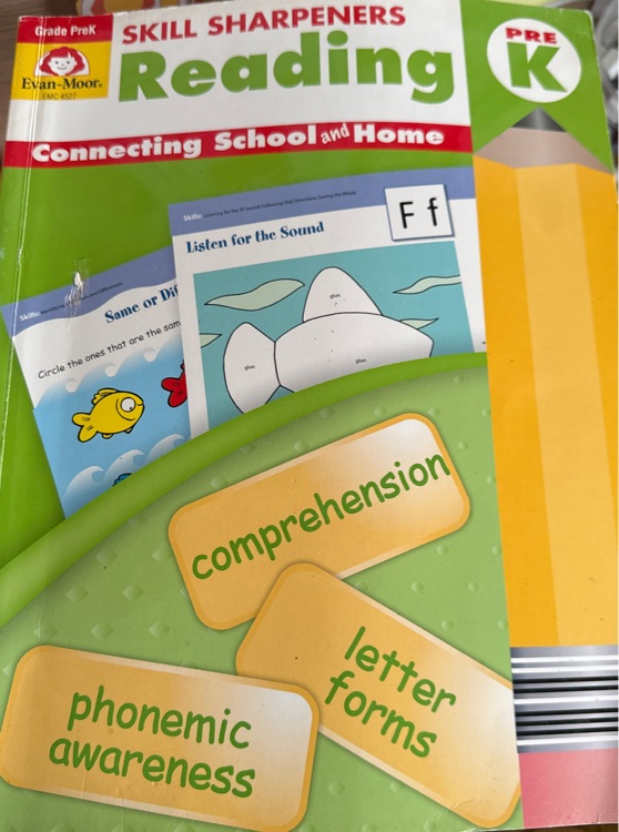 Skill Sharpeners Reading, Grade Pre-K