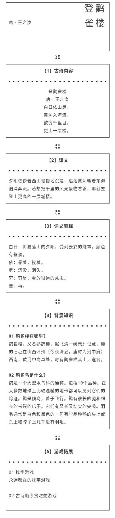 古詩 登鸛雀樓