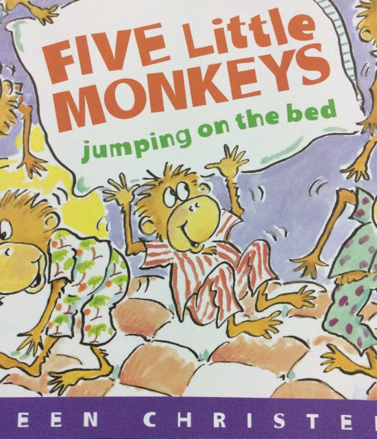 Five little monkeys jumping on the bed