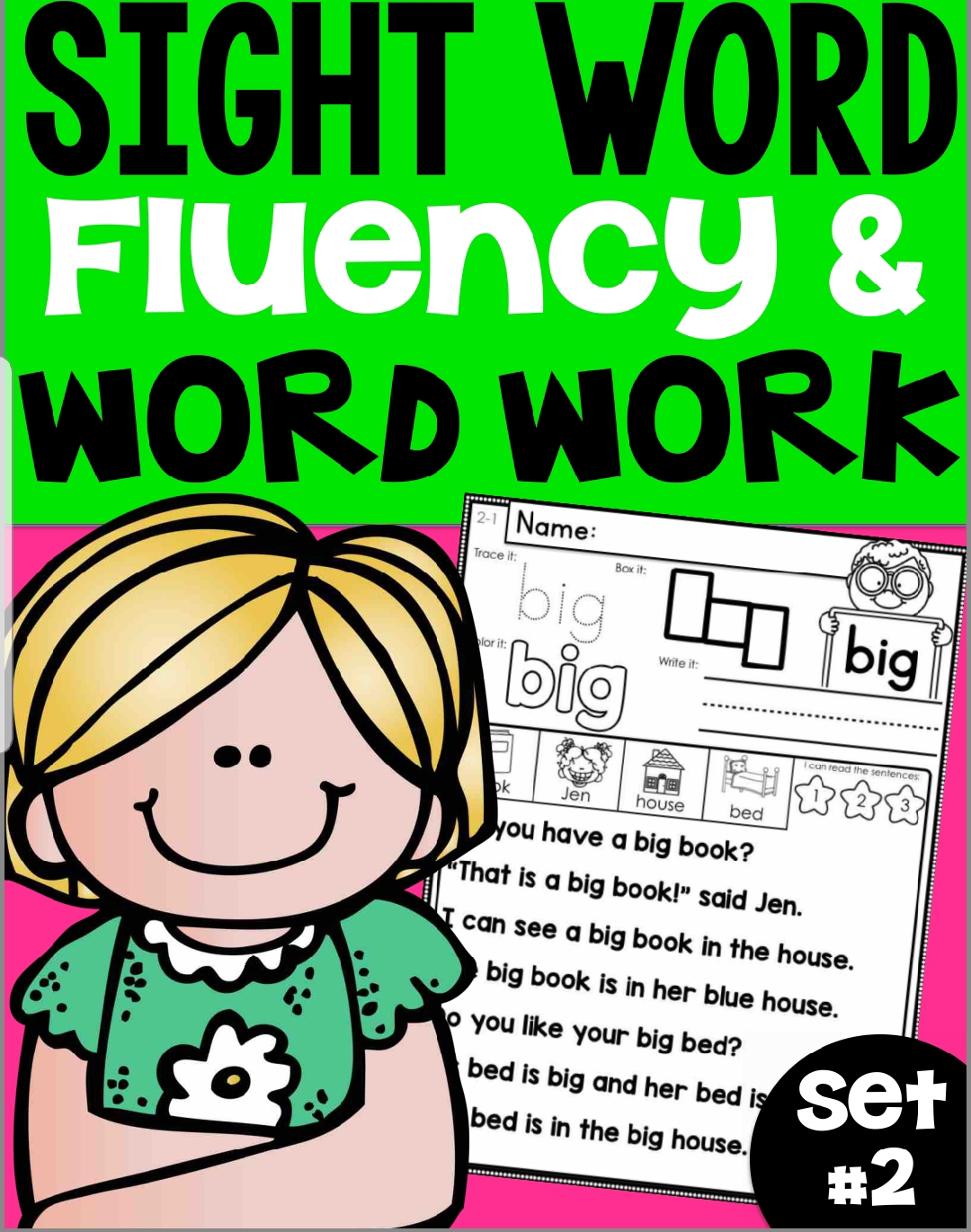 sight word fluency &word work set 2