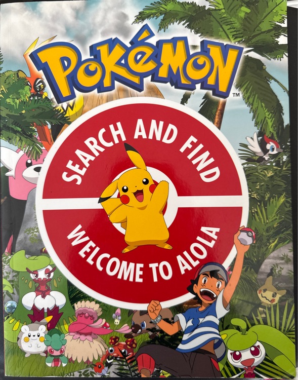 Pokemon SEARCH AND FIND WELCOME TO ALOLA