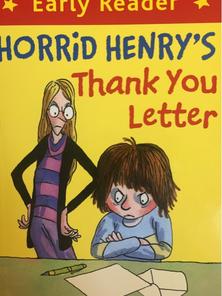 Horrid Henry's Thank you letter