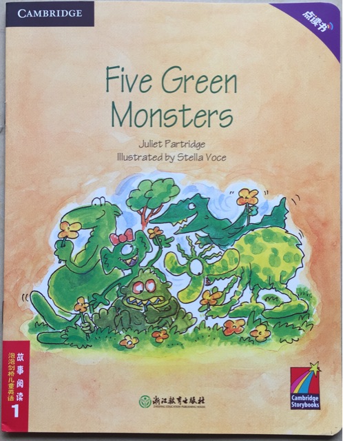 泡泡劍橋兒童英語故事閱讀1: Five Green Monsters