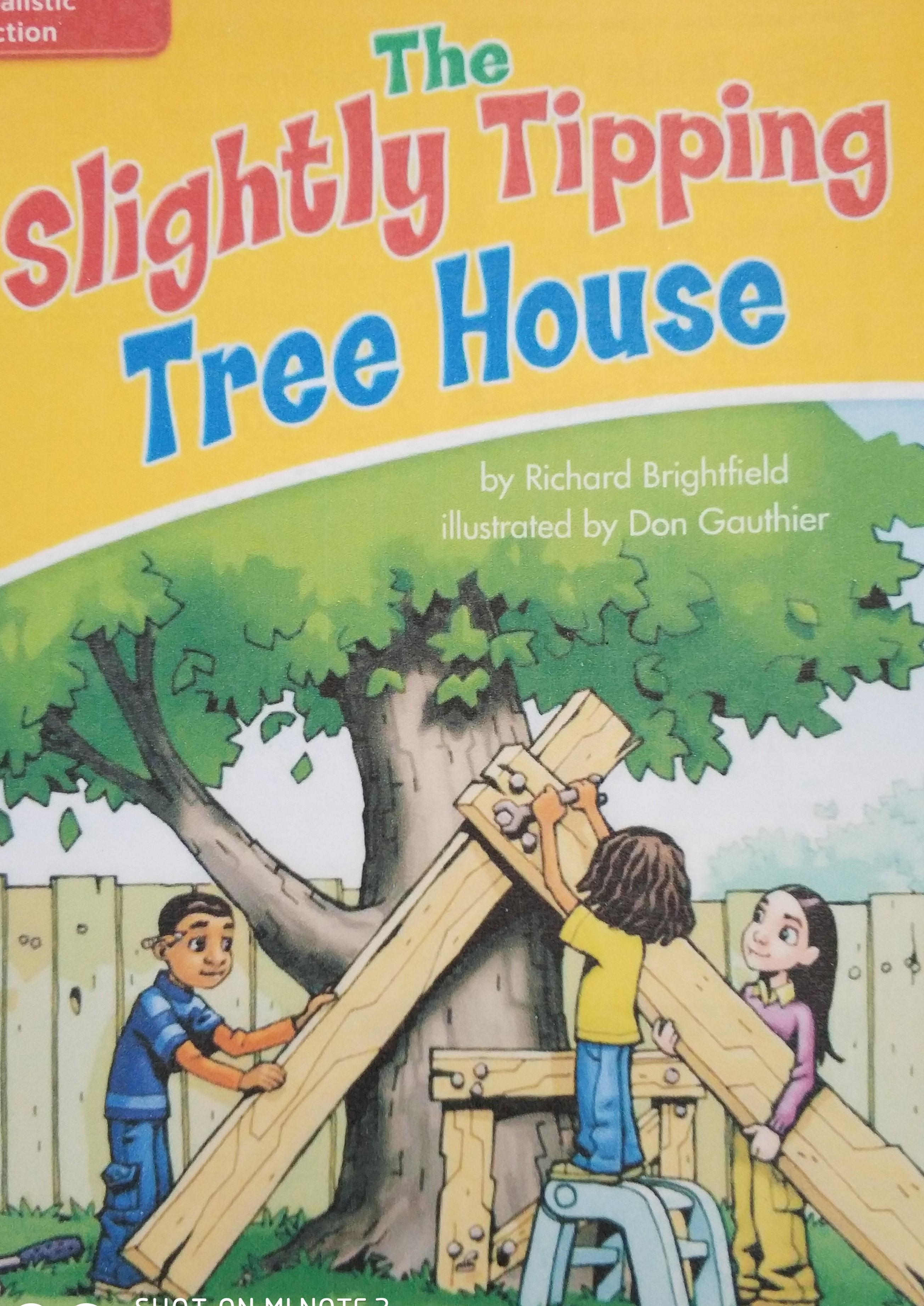 the slightly tipping tree house