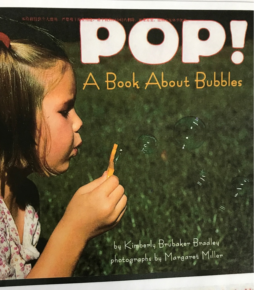 Pop  a book about bubbles