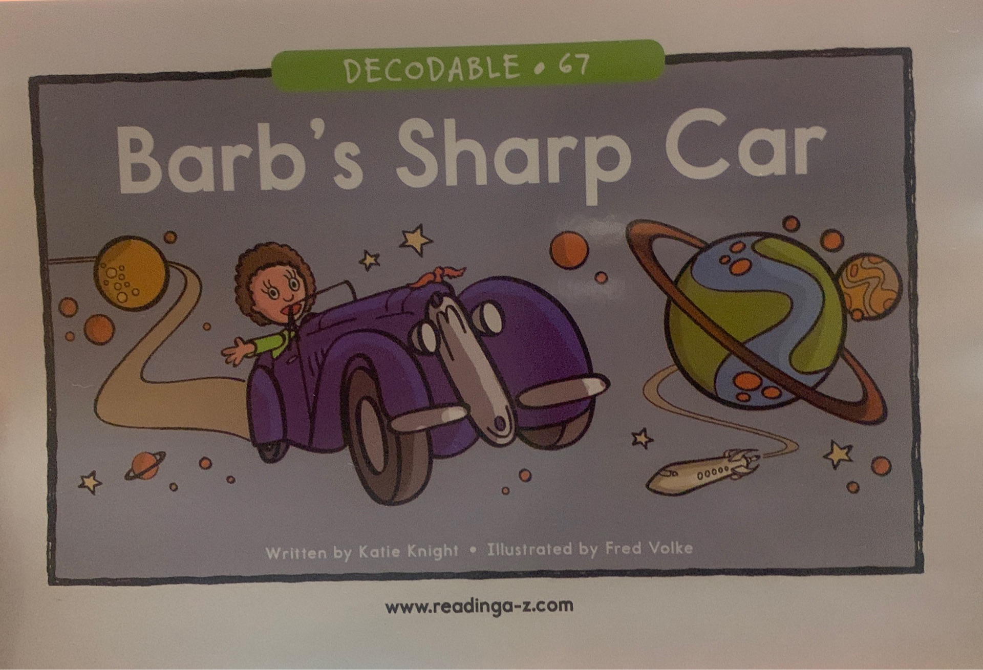 RAZ Decodable: 67 Barb's Sharp Car