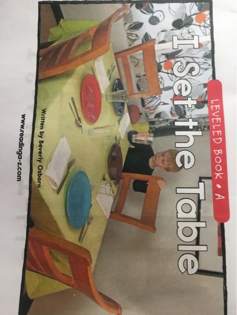 I set the table