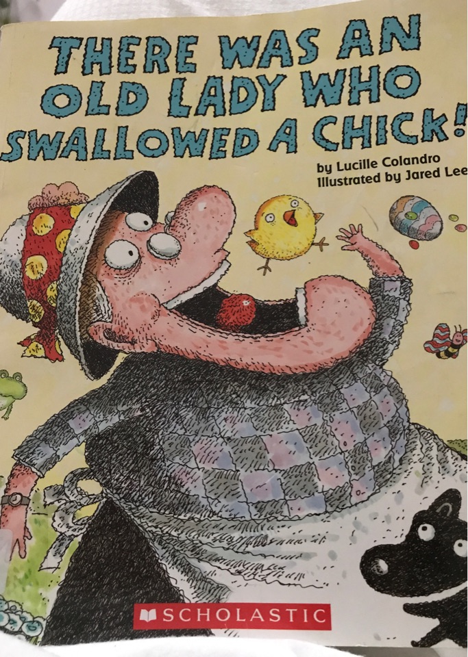 There was an old lady who swallowed a chick