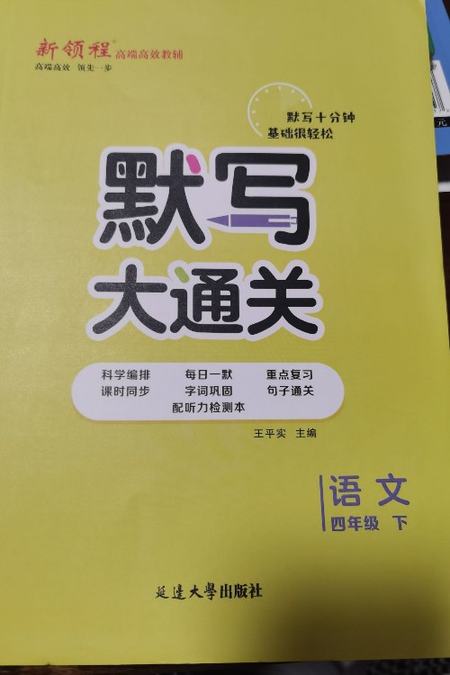 默寫大通關(guān) 語文 四年級下