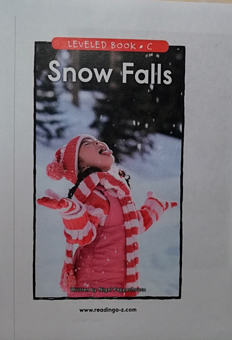 Snow falls