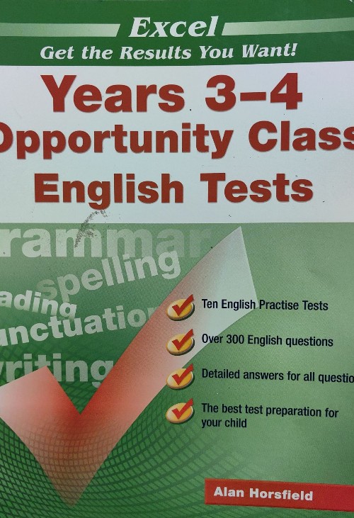 Excel Years 3-4 Opportunity Class English Tests