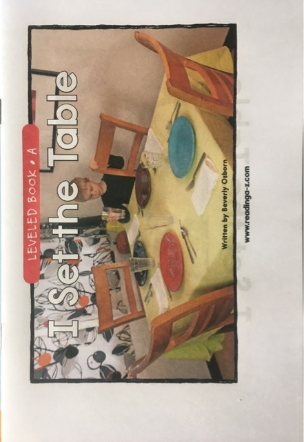 I Set the Table