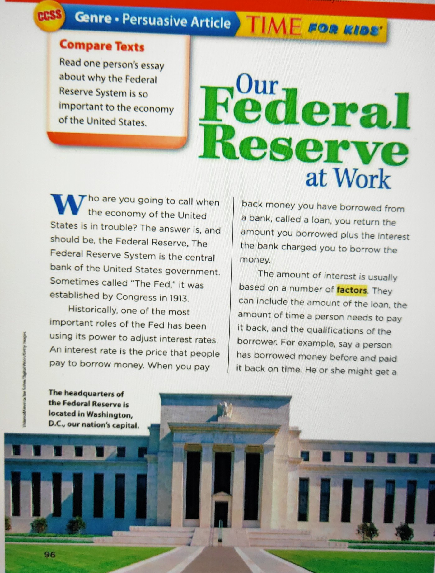 Our Federal Reserve at Work