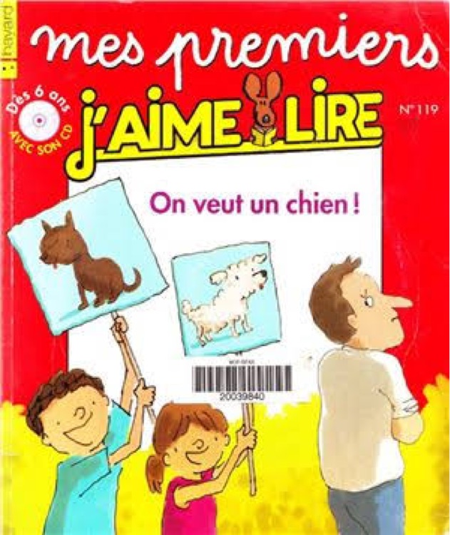 Mes prenier j'aime lire: on veut un chien