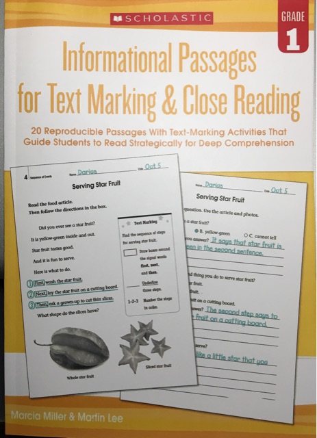 Informational Passages for Text Marking & Close Reading  Grade 1