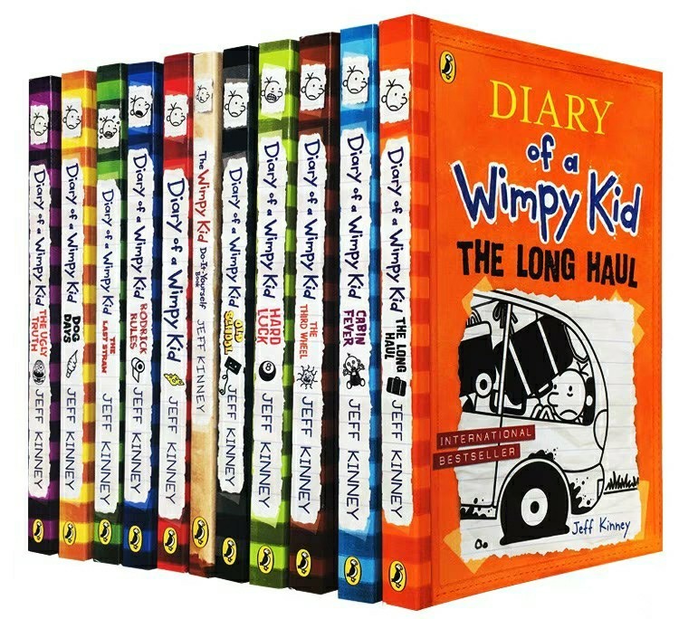 DIARY of a wimpy kid box of books