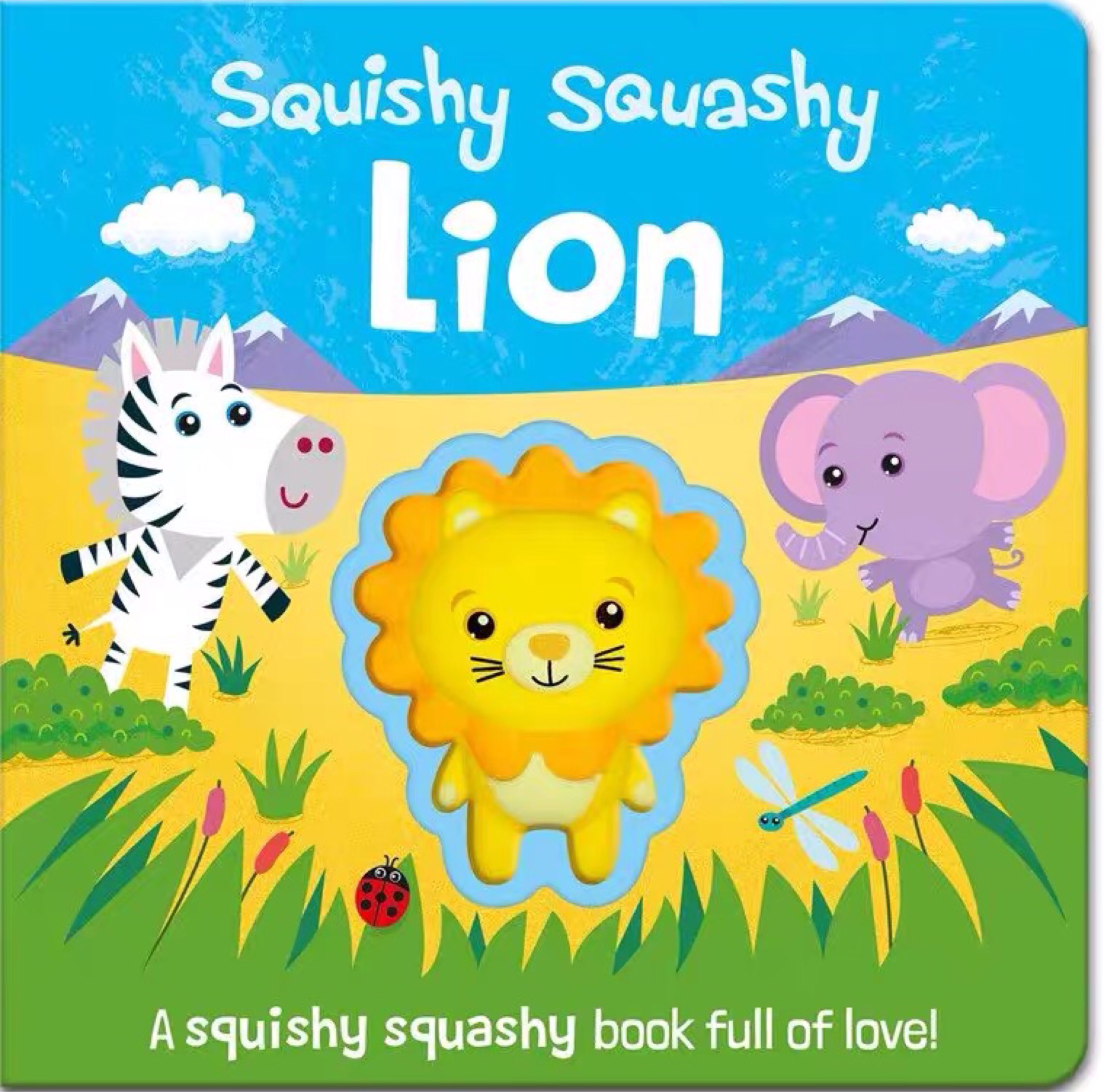 (59)兒童啟蒙益智紙板玩偶書 Squishy Squashy Lion