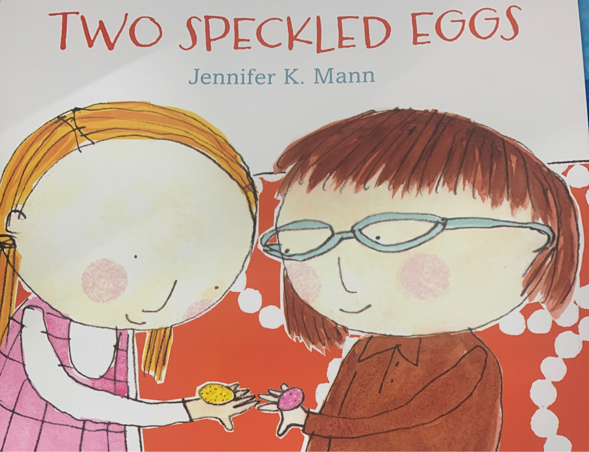 Two speckled eggs