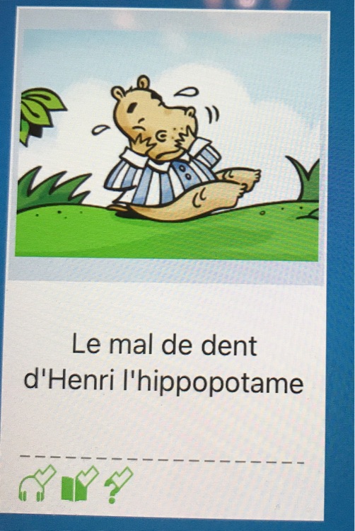 Le mal de dent d'Henri l'hippopotame (RAZ I)