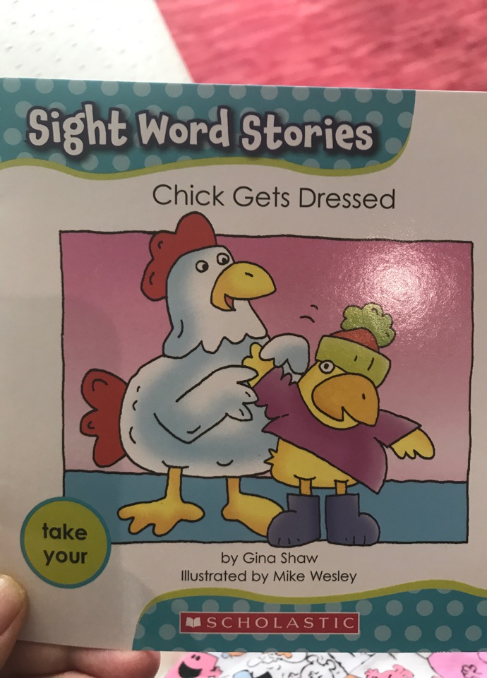 Chick gets dressed