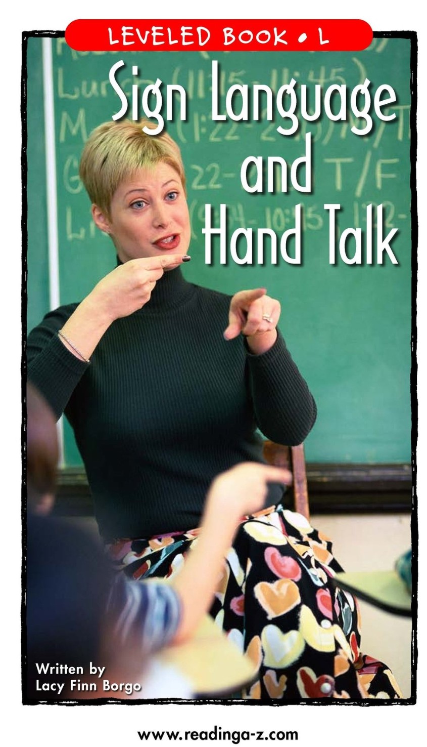 Sign Language and Hand Talk (RAZ L)