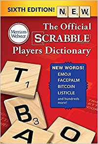 The Official SCRABBLE Players Dictionary, Sixth Edition (Trade Paperback) 2018 copyright