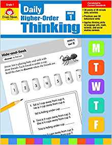 Evan-Moor Daily Higher Order Thinking Grade 1 Teacher s Edition Supplemental Teaching Resource Book, Brainteasers