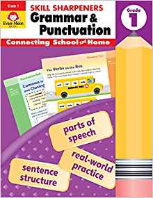 Skill Sharpeners Grammar and Punctuation Grade 1, Full-Color Activity Book - Supplemental Homeschool Workbook