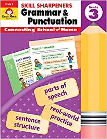 Skill Sharpeners Grammar and Punctuation Grade 3, Full-Color Activity Book - Supplemental Homeschool Workbook