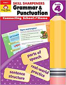 Skill Sharpeners Grammar and Punctuation Grade 4, Full-Color Activity Book - Supplemental Homeschool Workbook